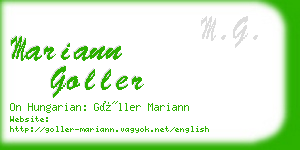 mariann goller business card